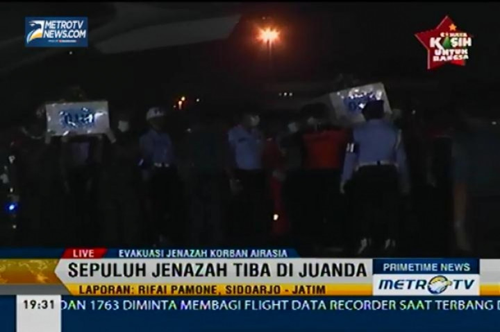 Sepuluh Jenazah Tiba di Surabaya untuk Diidentifikasi