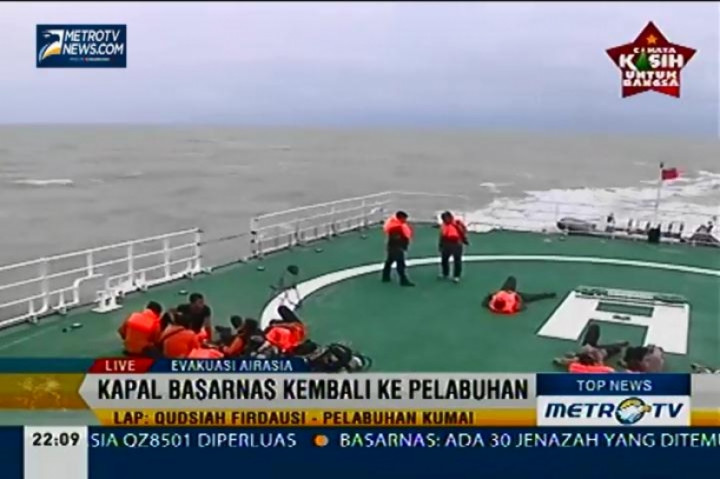 Evakuasi QZ8501, Besok Pagi Basarnas Fokus ke Sektor V 