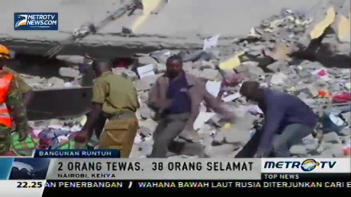 Bangunan Delapan Lantai Runtuh, 2 Orang Tewas di Kenya