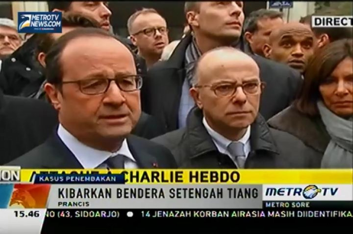 Warga Prancis Diimbau Kibarkan Bendera Setengah Tiang