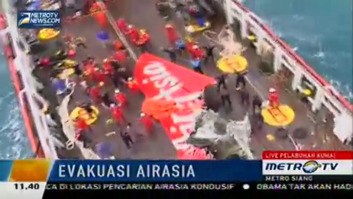 Hingga Kini Ekor Pesawat AirAsia Belum Tiba di Pelabuhan Kumai