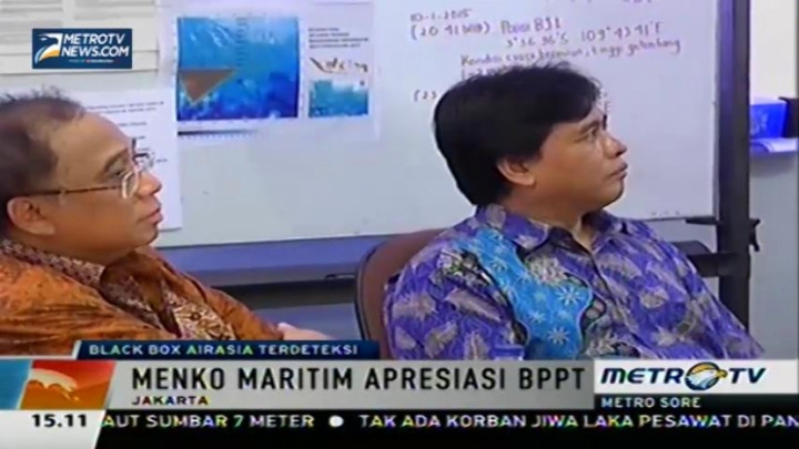 Sinyal Ping Black Box Terdeteksi, Menko Maritim Apresiasi Kinerja BPPT