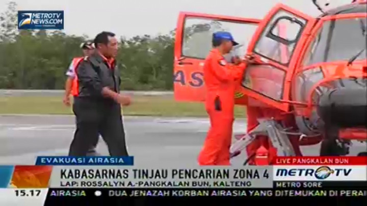 Kabasarnas Tinjau Lokasi Penemuan Badan Pesawat AirAsia