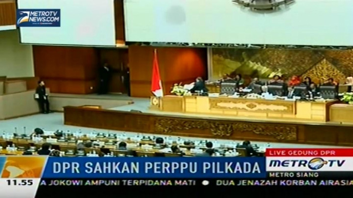 DPR Sahkan Perppu Pilkada jadi UU 