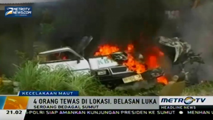 Tabrakan Maut di Jalinsum Sergai Renggut Empat Nyawa 