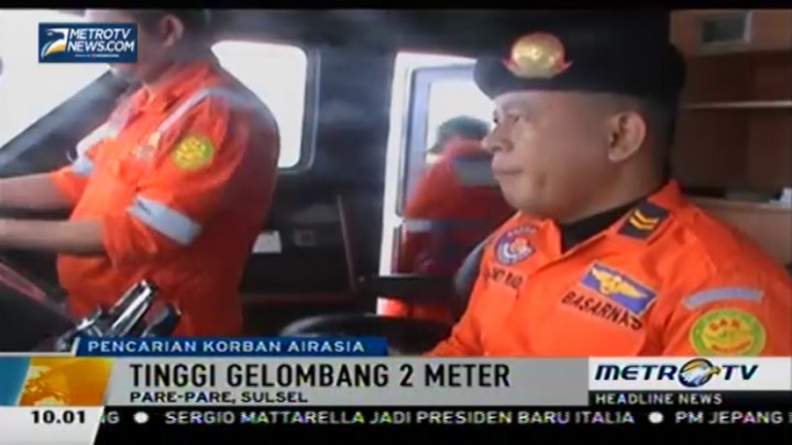 Pencarian AirAsia di Perairan Sulbar Terkendala Cuaca