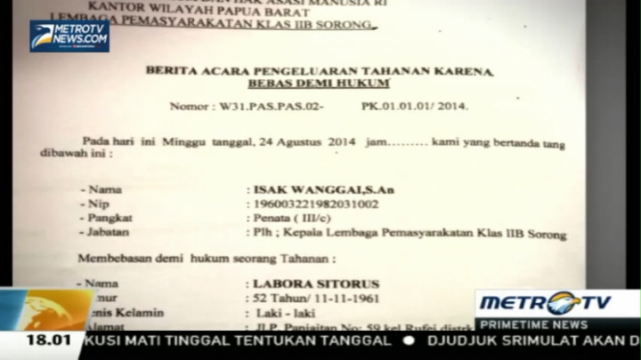 Ini Surat Jamin Bebas Aiptu Labora Sitorus 