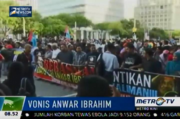 Unjuk Rasa Kecam Vonis Anwar Ibrahim