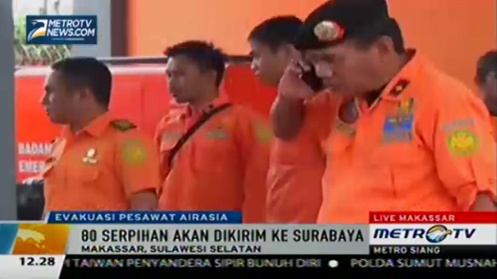 Basarnas Sulsel Hentikan Evakuasi Pesawat AirAsia