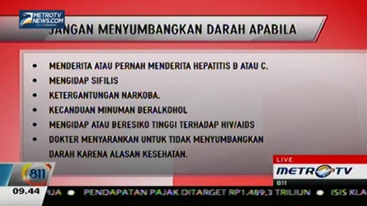 Sedia Darah Sebelum Musibah