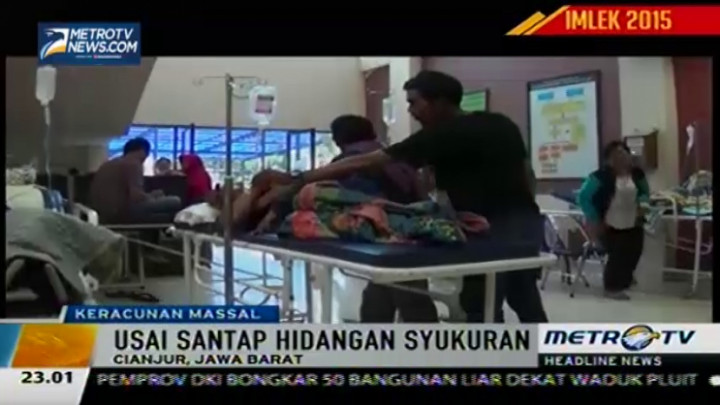 Santap Hidangan Syukuran, Warga Cianjur Keracunan Massal   