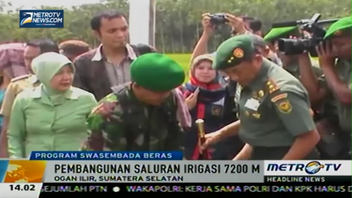 Persiapan Program Swasembada Beras, Pemerintah Ogan Ilir Bangun Saluran Irigasi 