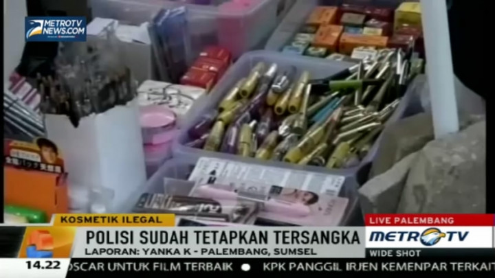 Polisi Amankan Penjual Kosmetik Ilegal di Palembang