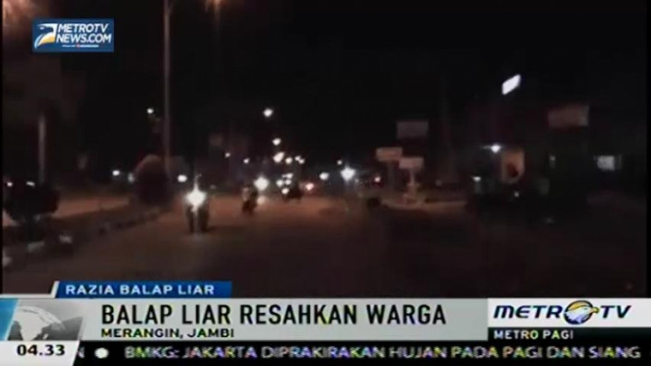 Razia Balap Liar Diwarnai Aksi Kejar-kejaran