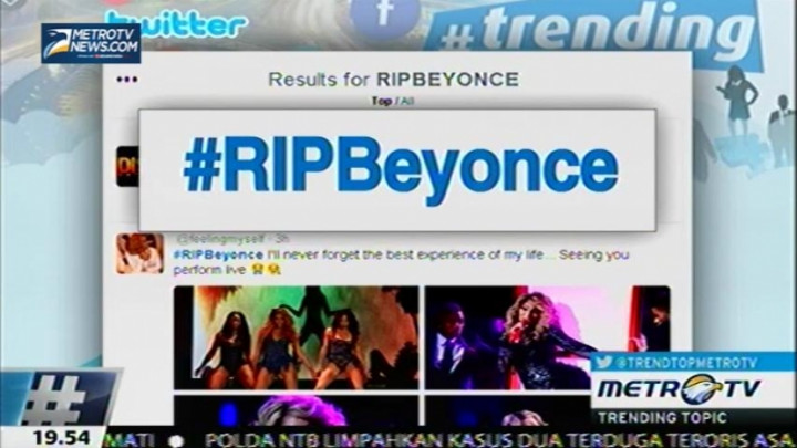 Hastags RIP Beyonce Adalah Kabar <i>Hoax</i>