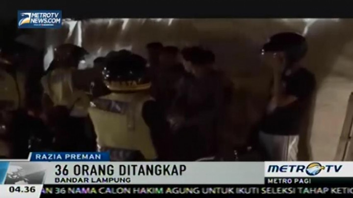 ​Tiga Puluh Enam Orang Ditangkap dalam Razia Preman