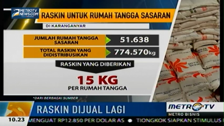  Penjualan Raskin Mulai Marak di Jawa Tengah