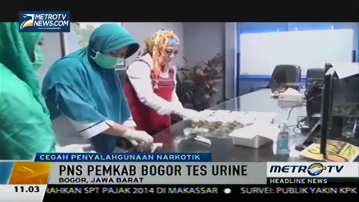 PNS Pemkab Bogor Jalani Tes Urine Dadakan