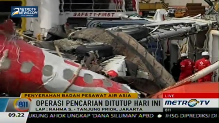 Hari Ini, Operasi Pencarian AirAsia QZ 8501 Resmi Ditutup
