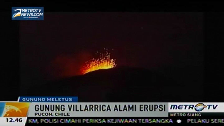 Muntahkan Lava, Gunung Villarica Dinyatakan Berstatus Siaga