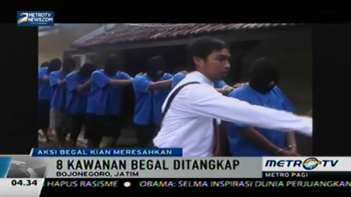 Polisi Bekuk Delapan Kawanan Begal