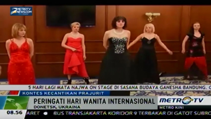 Peringati Hari Wanita Internasional, Prajurit Wanita Ukraina Ikuti Kontes Kecantikan