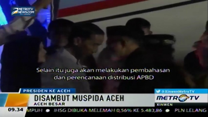 Tiba di Aceh, Presiden Jokowi Disambut Muspida Aceh