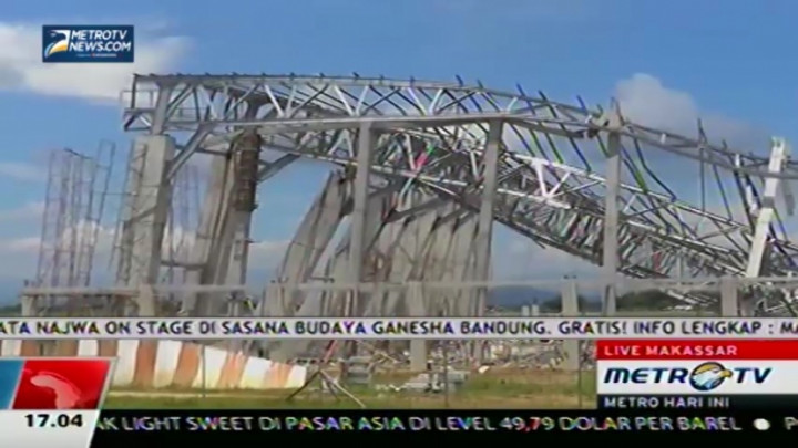 Polisi Usut Robohnya Hanggar Bandara Sultan Hasanuddin  