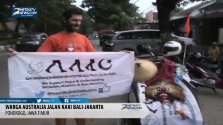 Serukan Perdamaian Antar Agama, Warga Australia Jalan Kaki Bali-Jakarta