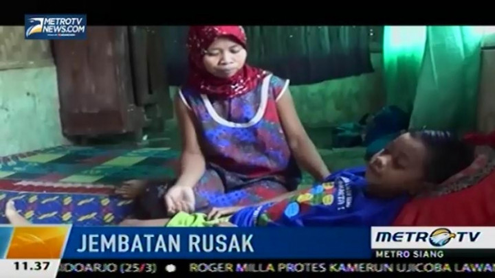 Korban Jembatan Gantung Ambruk belum Bisa Sekolah