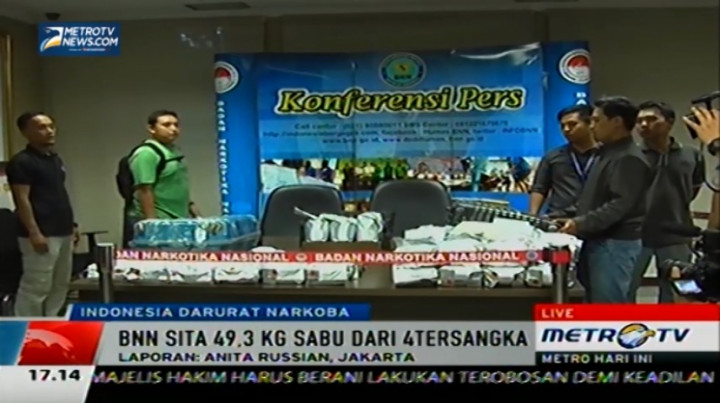 Darurat Narkoba, BNN Amankan 49 Kg Sabu