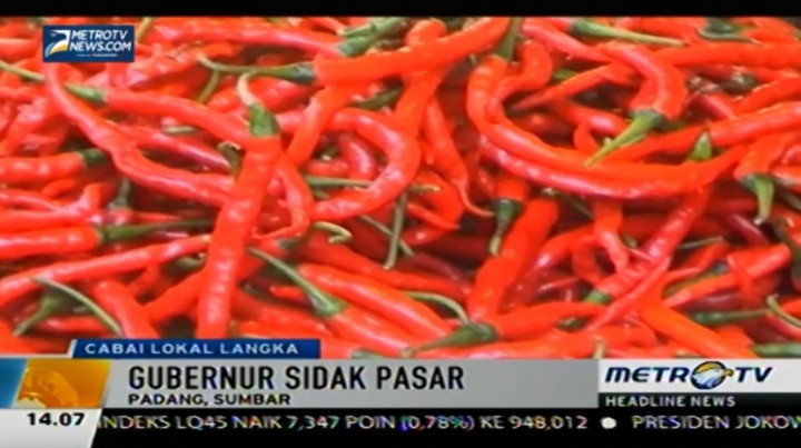 Sidak Pasar, Gubernur Sumbar Tak Temukan Cabai Lokal 