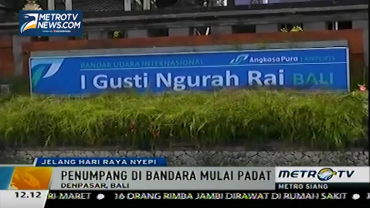 Jelang Nyepi, Penumpang Bandara Ngurah Rai Melonjak