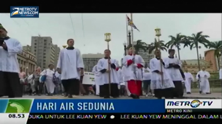 Unjuk Rasa Warnai Peringatan Hari Air Sedunia di Brasil 