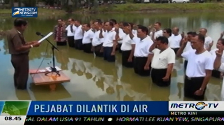 Unik, Para Pejabat Ini Dilantik di Embung