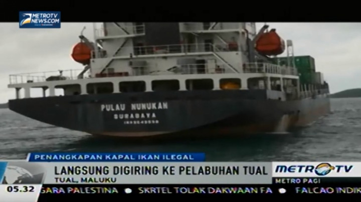 Kapal Kargo Bermuatan 660 Ton Ikan Ilegal Ditangkap di Perairan Benjina