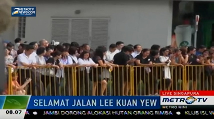 Rute Pemindahan Jenazah Lee Kuan Yew ke Gedung Parlemen Dijaga Ketat  