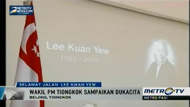 Wakil PM Tiongkok Ucapkan Belasungkawa Wafatnya Lee Kuan Yew