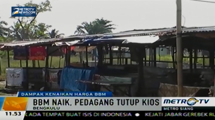 BBM Naik, Pedagang di Bengkulu Tutup Kios