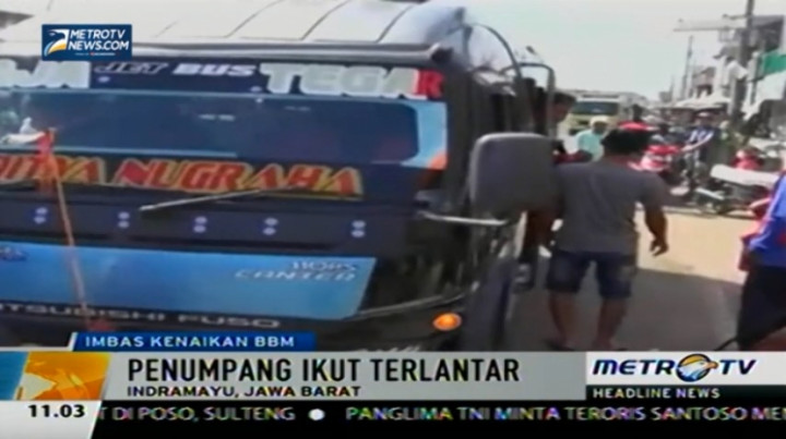 Sopir di Indramayu Mogok, Penumpang Terlantar 