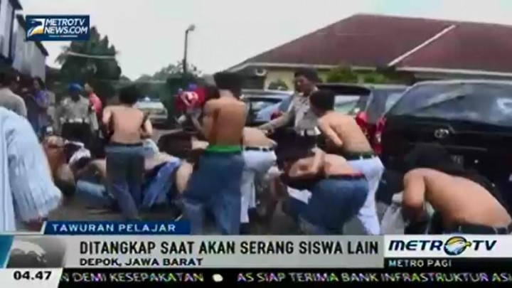 Puluhan Pelajar Ditangkap Saat Hendak Serang Pelajar Lain