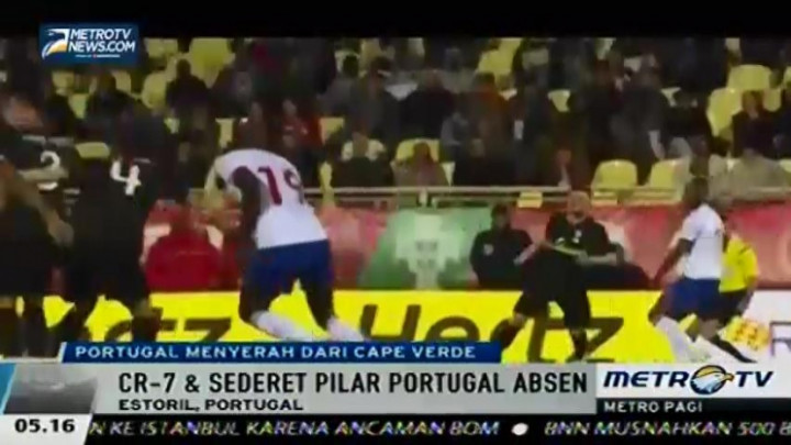 Portugal Dipermalukan Cape Verde 2-0 dalam Laga Uji Coba