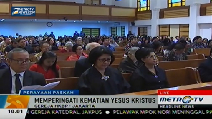 Ibadah Jumat Agung di Gereja HKBP Menteng Berlangsung Hikmat 