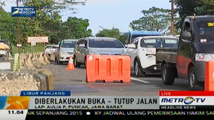Jalur Puncak Padat, Polisi Berlakukan Sistem Buka Tutup 