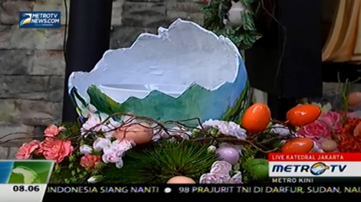 Perayaan Paskah, Ornamen Telur Hiasi Gereja Katedral Jakarta