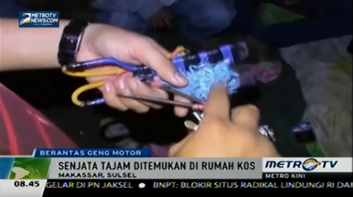 Polisi Gerebek Rumah Kos Geng Motor di Makassar