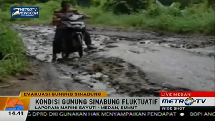 Jalur Evakuasi Sinabung Rusak Parah