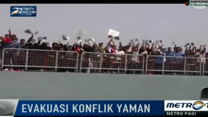 Kapal Angkatan Laut Pakistan Evakuasi 182 Orang dari Yaman