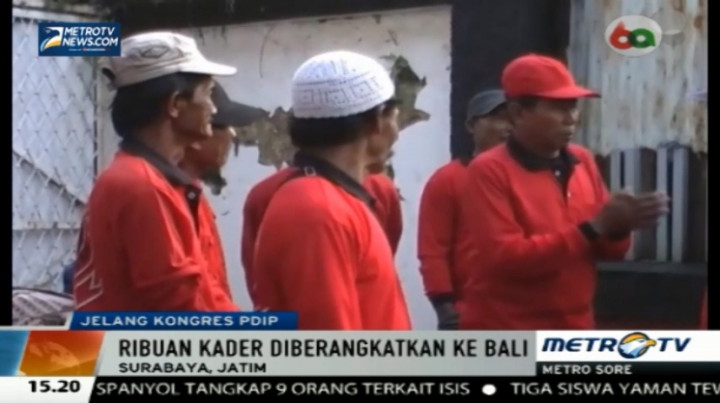 Jelang Kongres, Ribuan Kader PDIP Diberangkatkan ke Bali 
