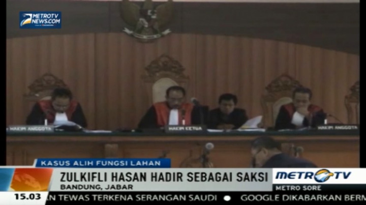 Zulkifli Hasan Jadi Saksi Sidang Kasus Alih Fungsi Lahan